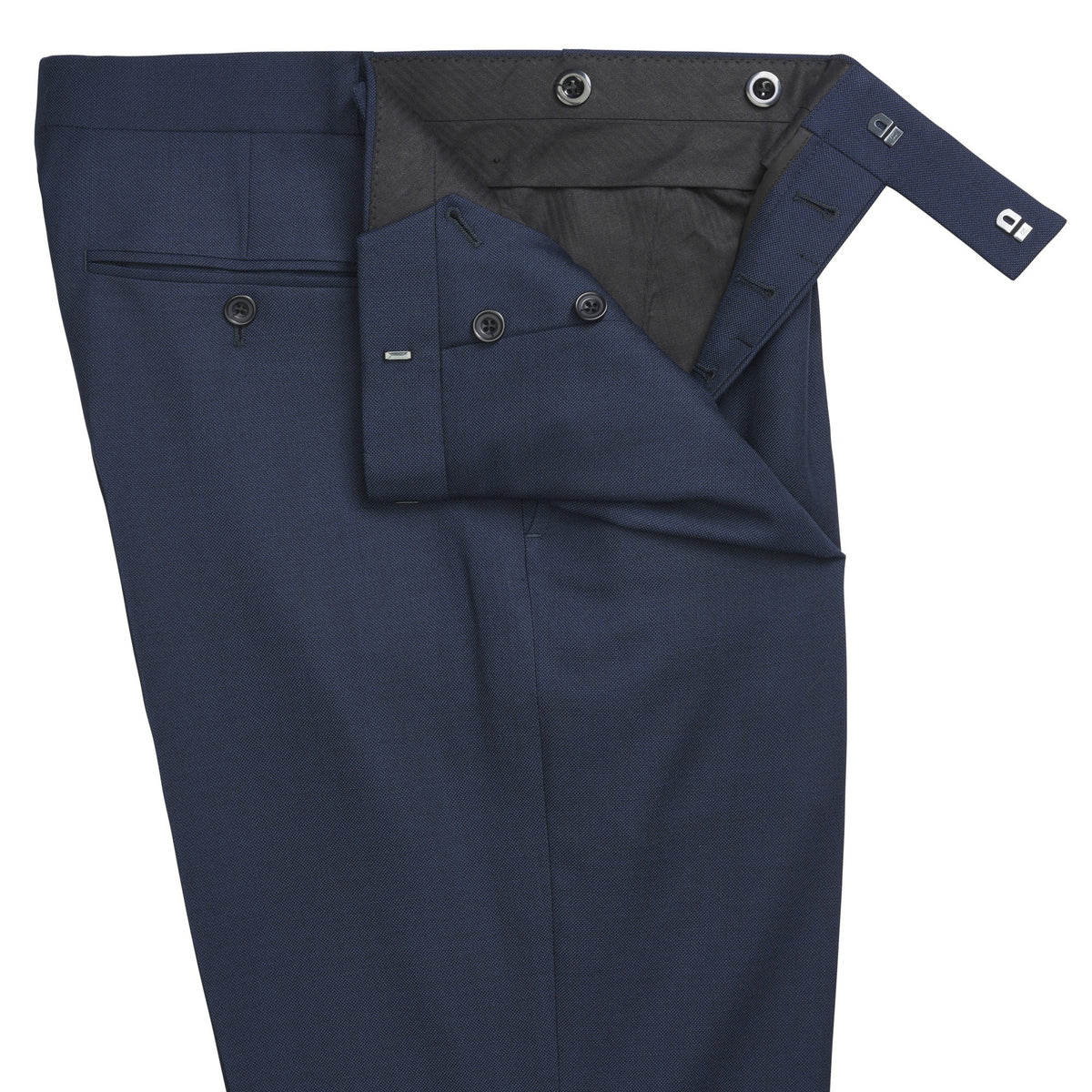 Navy 10oz Three Button Sharkskin Suit
