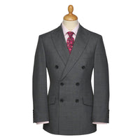 Charcoal 10oz Double Breasted Sharkskin Suit