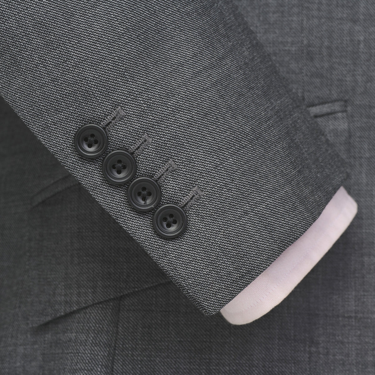 Charcoal 10oz Double Breasted Sharkskin Suit