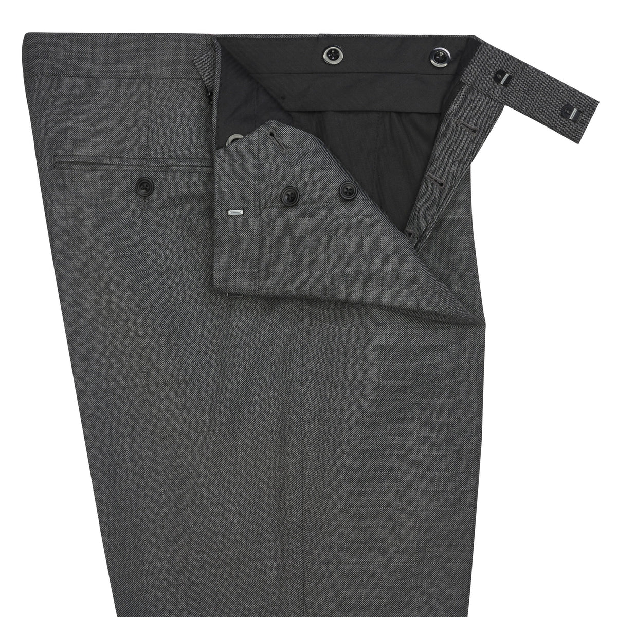 Charcoal 10oz Double Breasted Sharkskin Suit