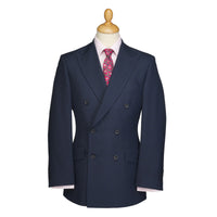 Navy 10oz Double Breasted Sharkskin Suit