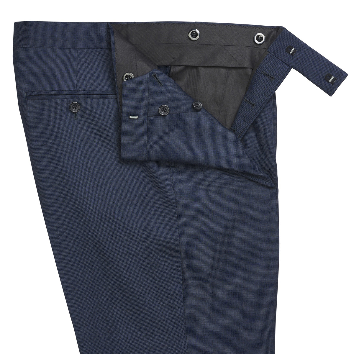 Navy 10oz Double Breasted Sharkskin Suit