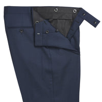 Navy 10oz Double Breasted Sharkskin Suit