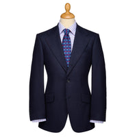 Navy 13oz Three Button Shetland Twill Suit