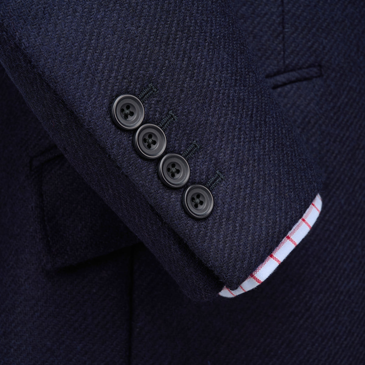 Navy 13oz Three Button Shetland Twill Suit