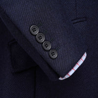Navy 13oz Three Button Shetland Twill Suit