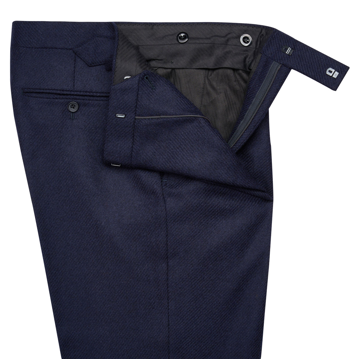 Navy 13oz Three Button Shetland Twill Suit