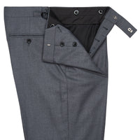 Grey 8oz Double Breasted Worsted Flannel Suit