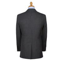 Grey 10oz Three Button Chalk Stripe Suit