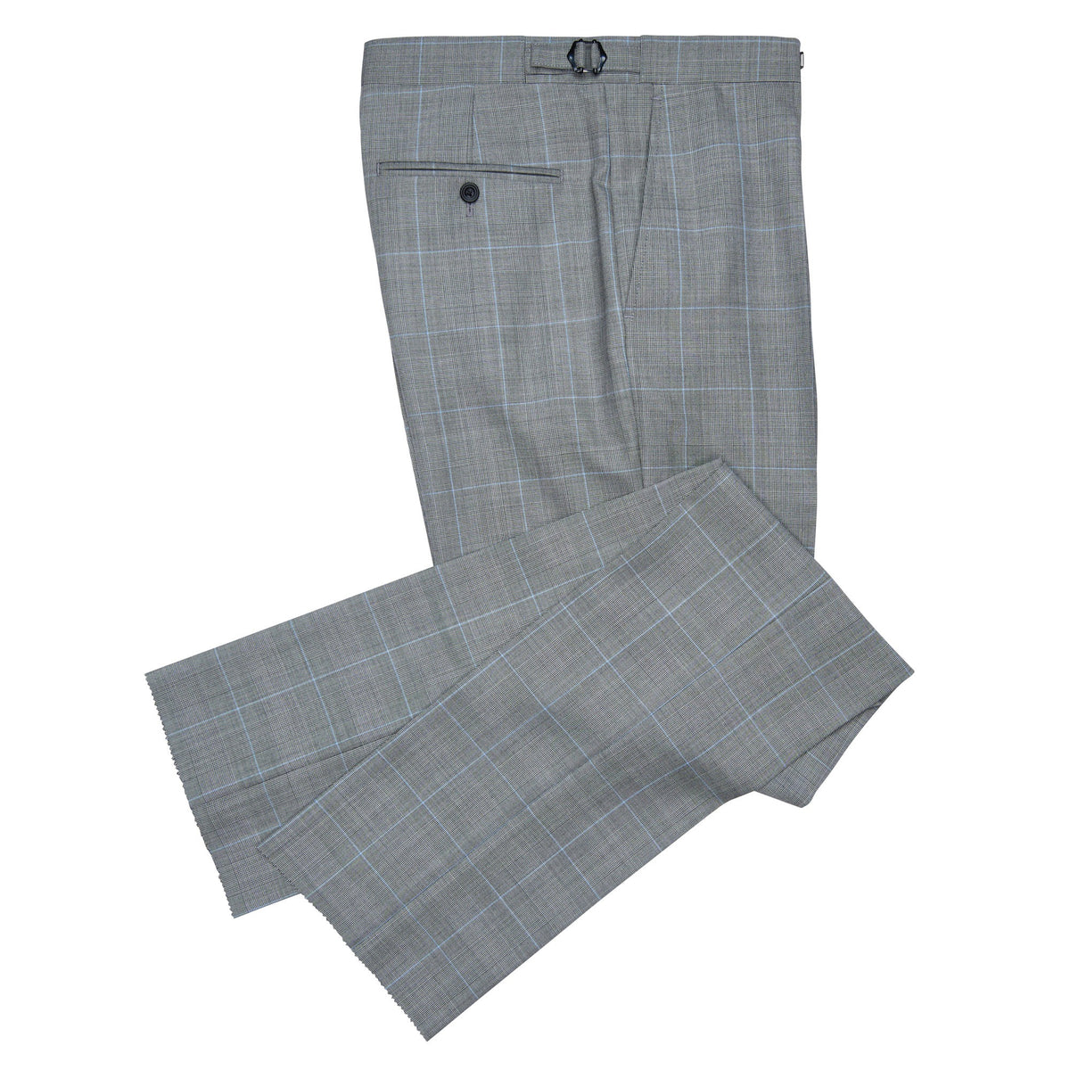 Grey Two Button 10oz Prince of Wales Suit