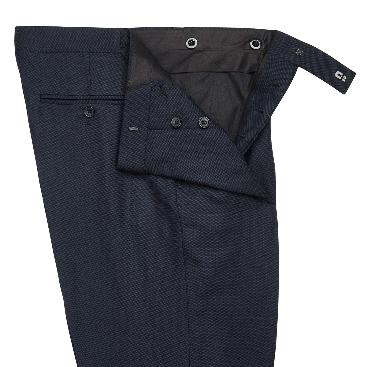 Navy 11oz Two Button Birdseye Suit