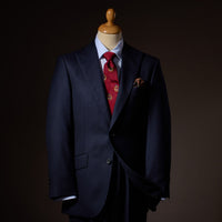 Navy 11oz Peak Lapel Twill Suit