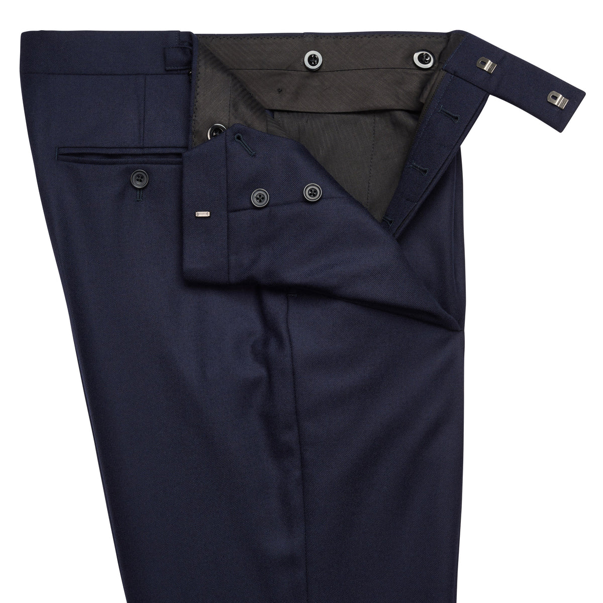 Navy 11oz Peak Lapel Twill Suit