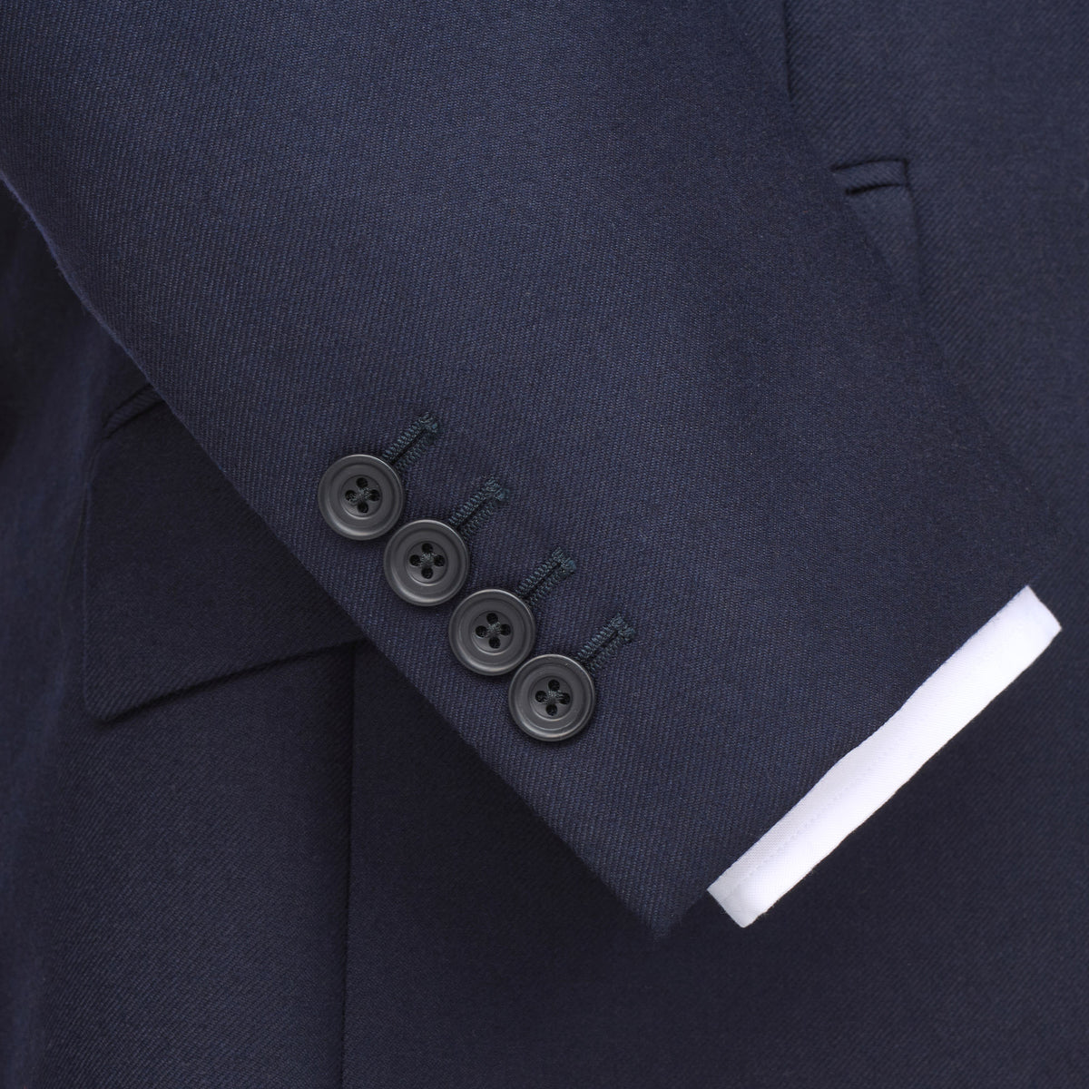 Navy 11oz Peak Lapel Twill Suit