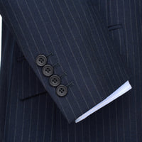 Navy 10oz Charles Pinstripe Three Button Suit