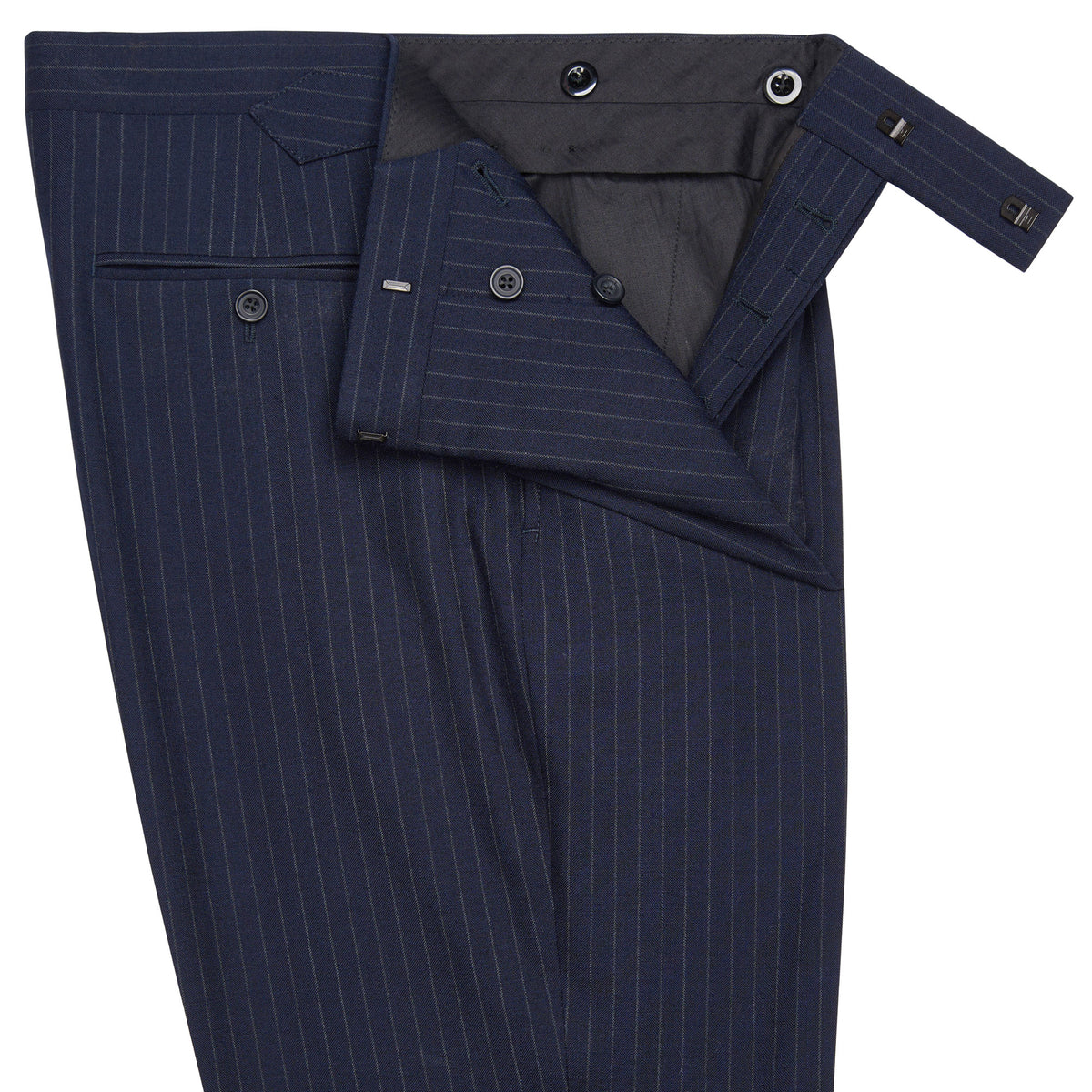 Navy 10oz Charles Pinstripe Three Button Suit