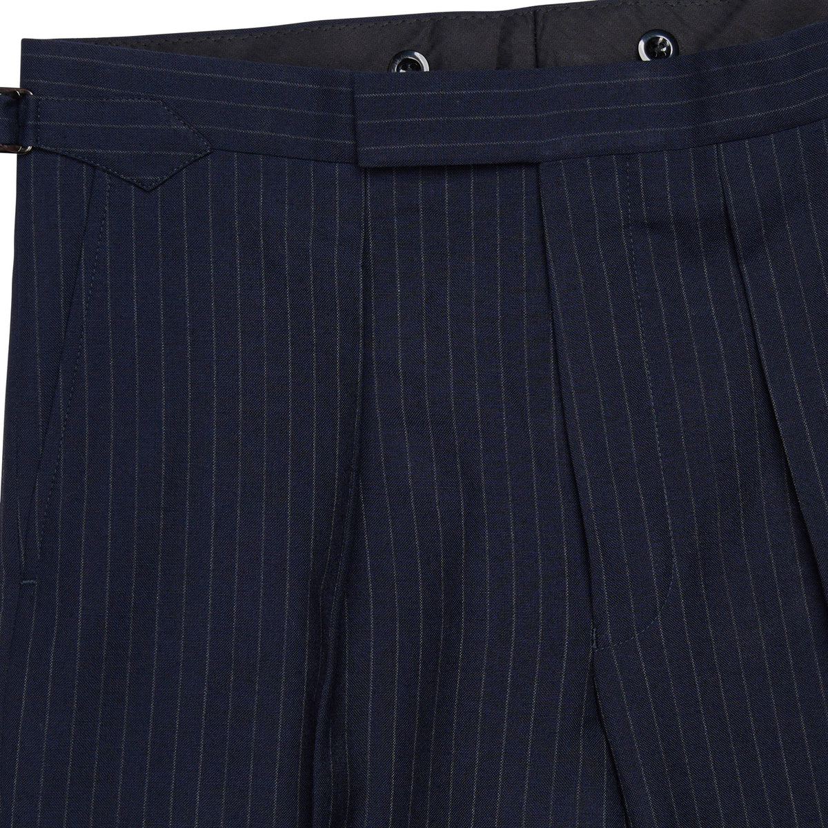Navy 10oz Charles Pinstripe Three Button Suit