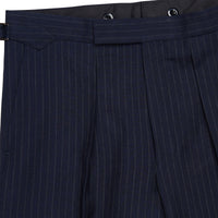 Navy 10oz Charles Pinstripe Three Button Suit