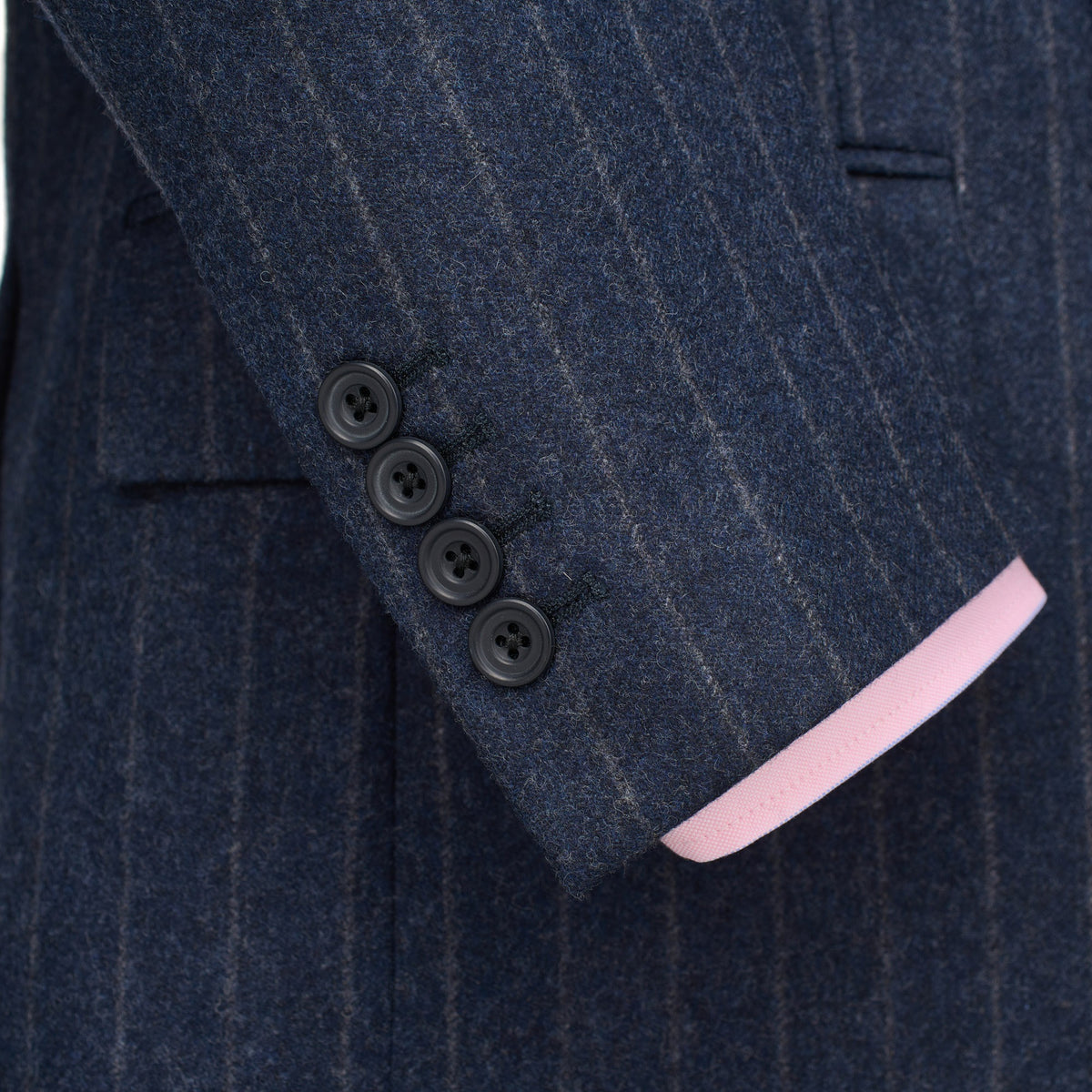 Navy 12oz Double Breasted Chalk Stripe Suit