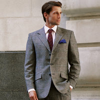 Grey 13oz Prince Of Wales Three Button Suit