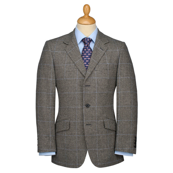 Grey 13oz Prince Of Wales Three Button Suit
