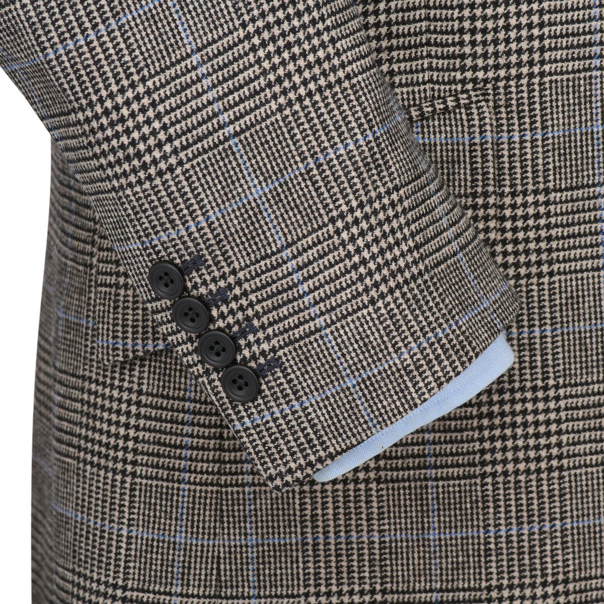 Grey 13oz Prince Of Wales Three Button Suit