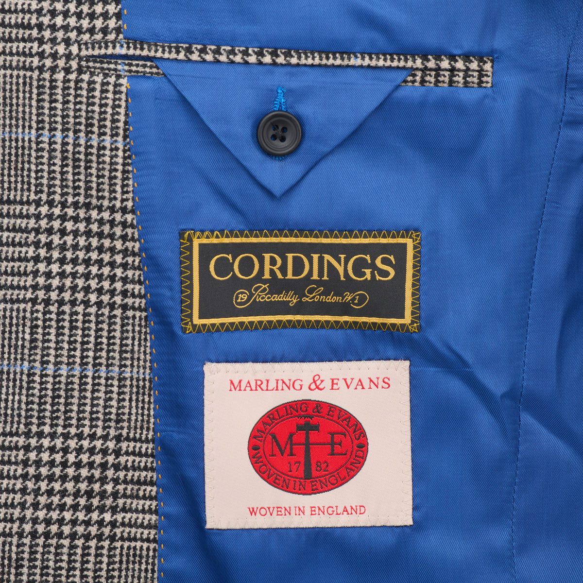 Grey 13oz Prince Of Wales Three Button Suit