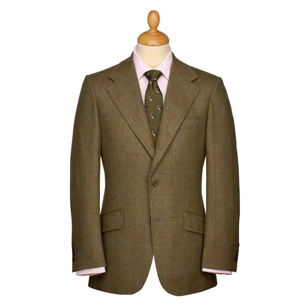 Green 14oz Tweed Three-Roll-Two Suit