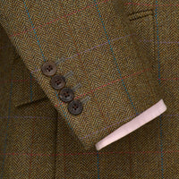 Green 14oz Tweed Three-Roll-Two Suit