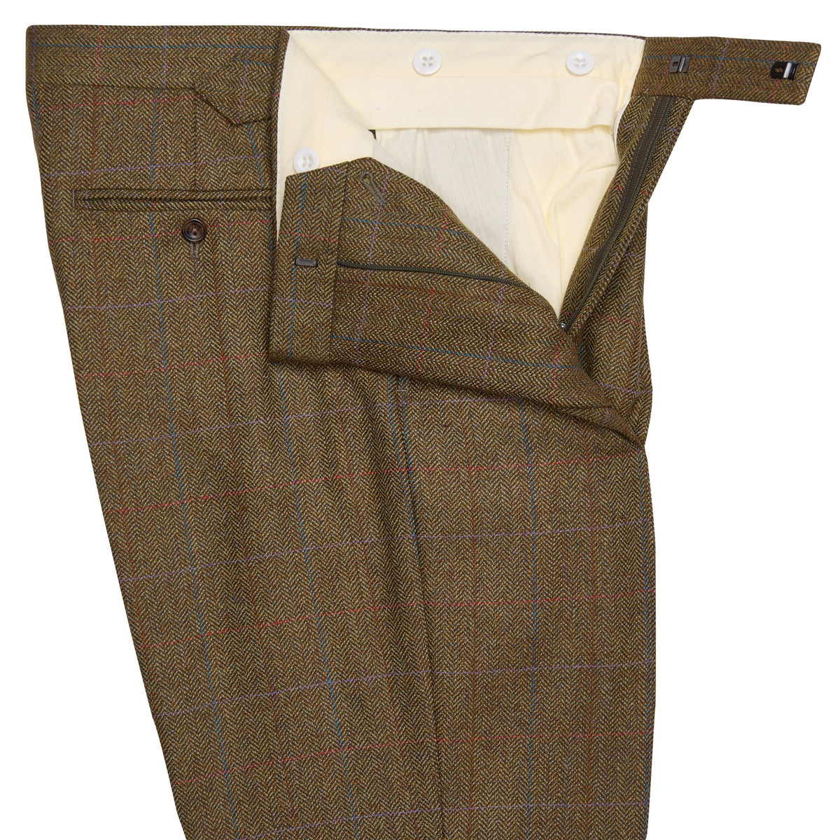 Green 14oz Tweed Three-Roll-Two Suit