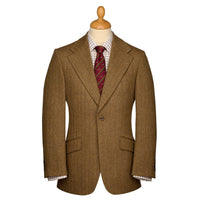 Brown 20oz Tweed Herringbone Three-Roll-Two Suit