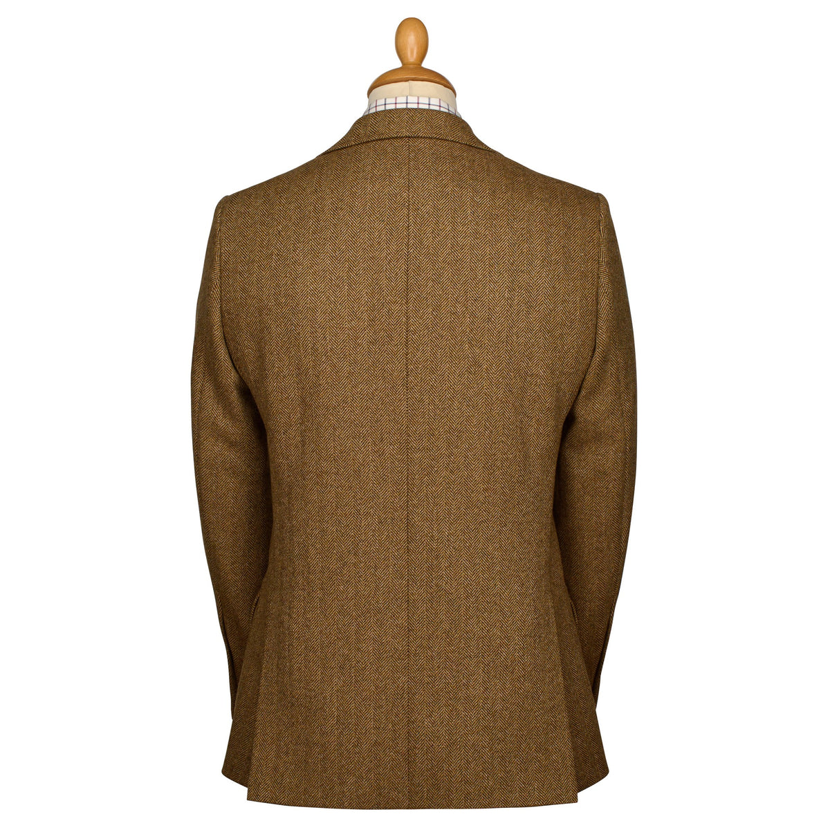 Brown 20oz Tweed Herringbone Three-Roll-Two Suit