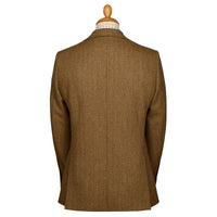 Brown 20oz Tweed Herringbone Three-Roll-Two Suit