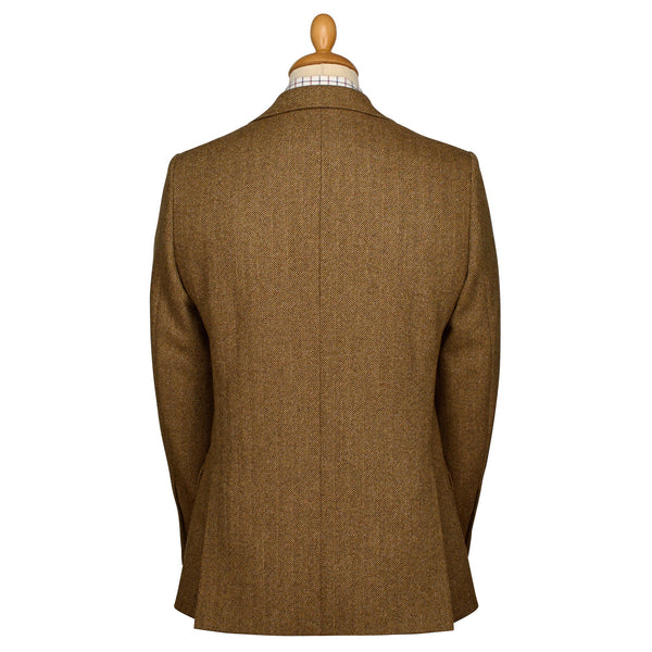 Brown 20oz Tweed Herringbone Three-Roll-Two Suit