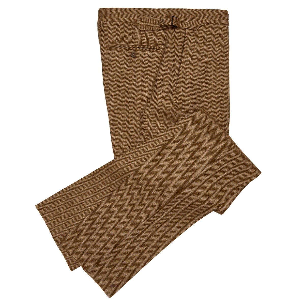 Brown 20oz Tweed Herringbone Three-Roll-Two Suit
