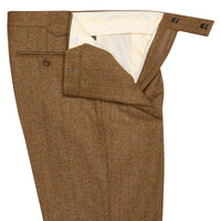 Brown 20oz Tweed Herringbone Three-Roll-Two Suit