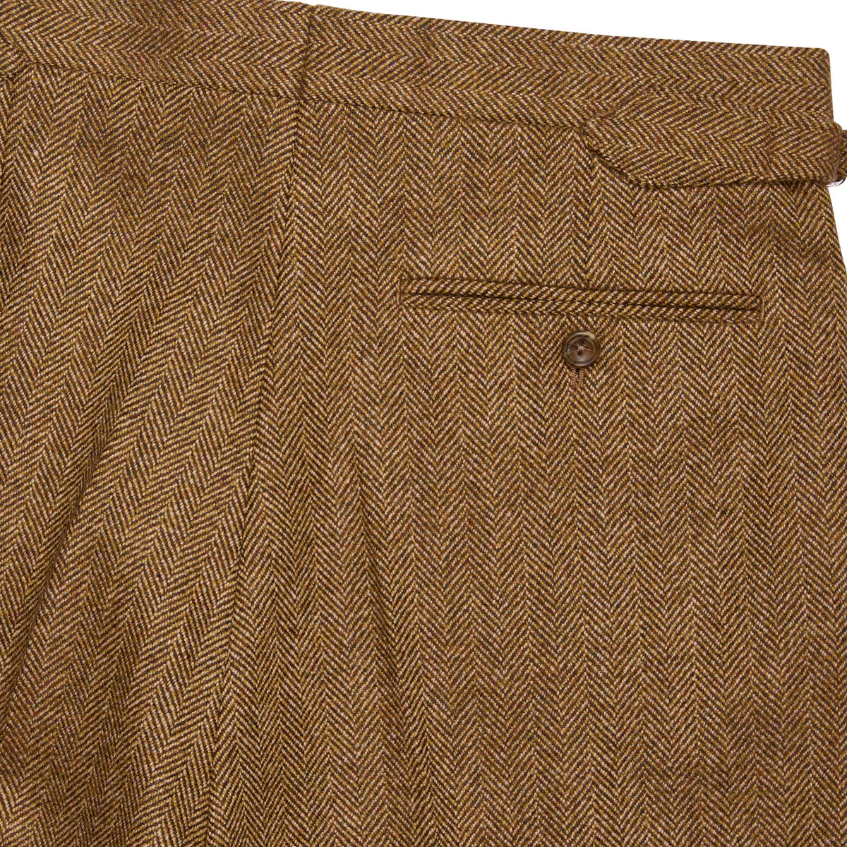 Brown 20oz Tweed Herringbone Three-Roll-Two Suit