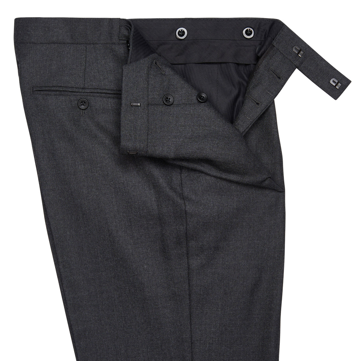 Grey 11oz Double Breasted Nailhead Suit