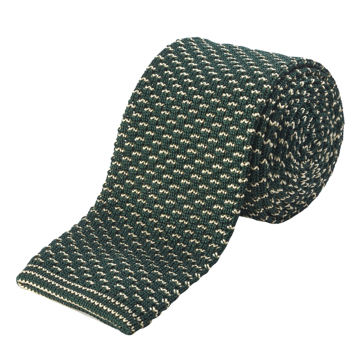 Green Military Silk Knitted Tie