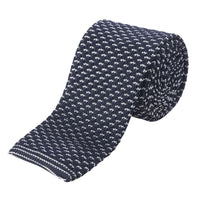 Navy Military Silk Knitted Tie