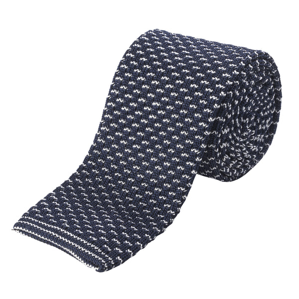 Navy Military Silk Knitted Tie