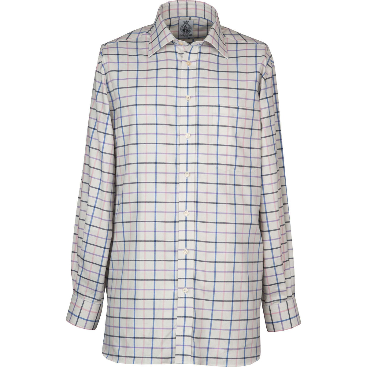 Blue Pink Large Overcheck Tattersall Shirt
