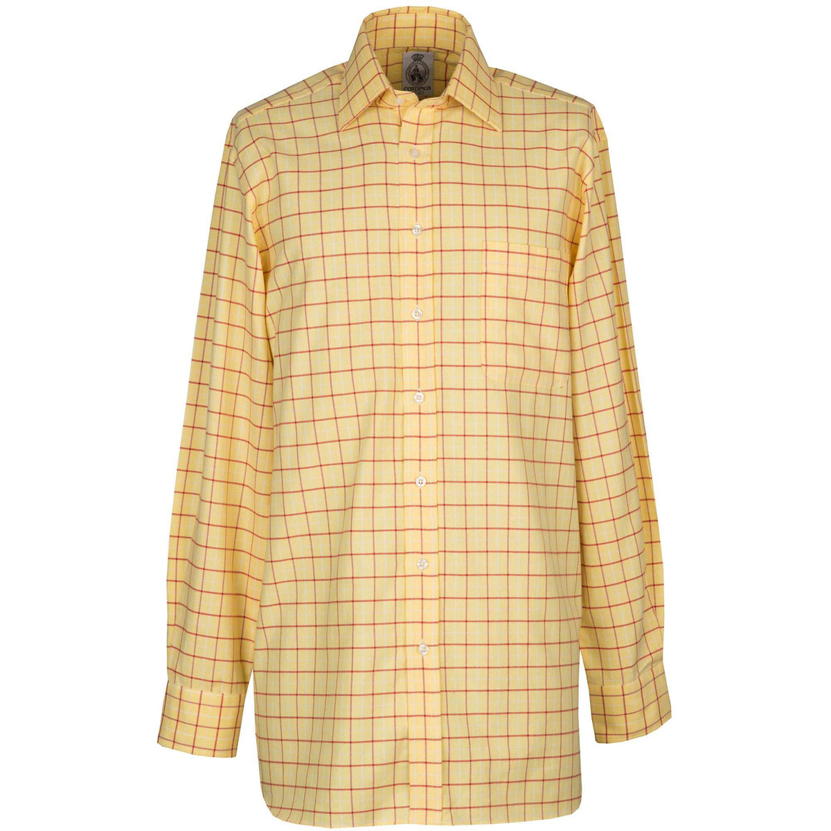 Yellow and Red Check Medium Tattersall Shirt