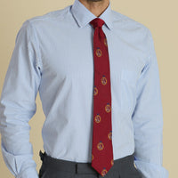Burgundy Cordings Crest Silk Tie