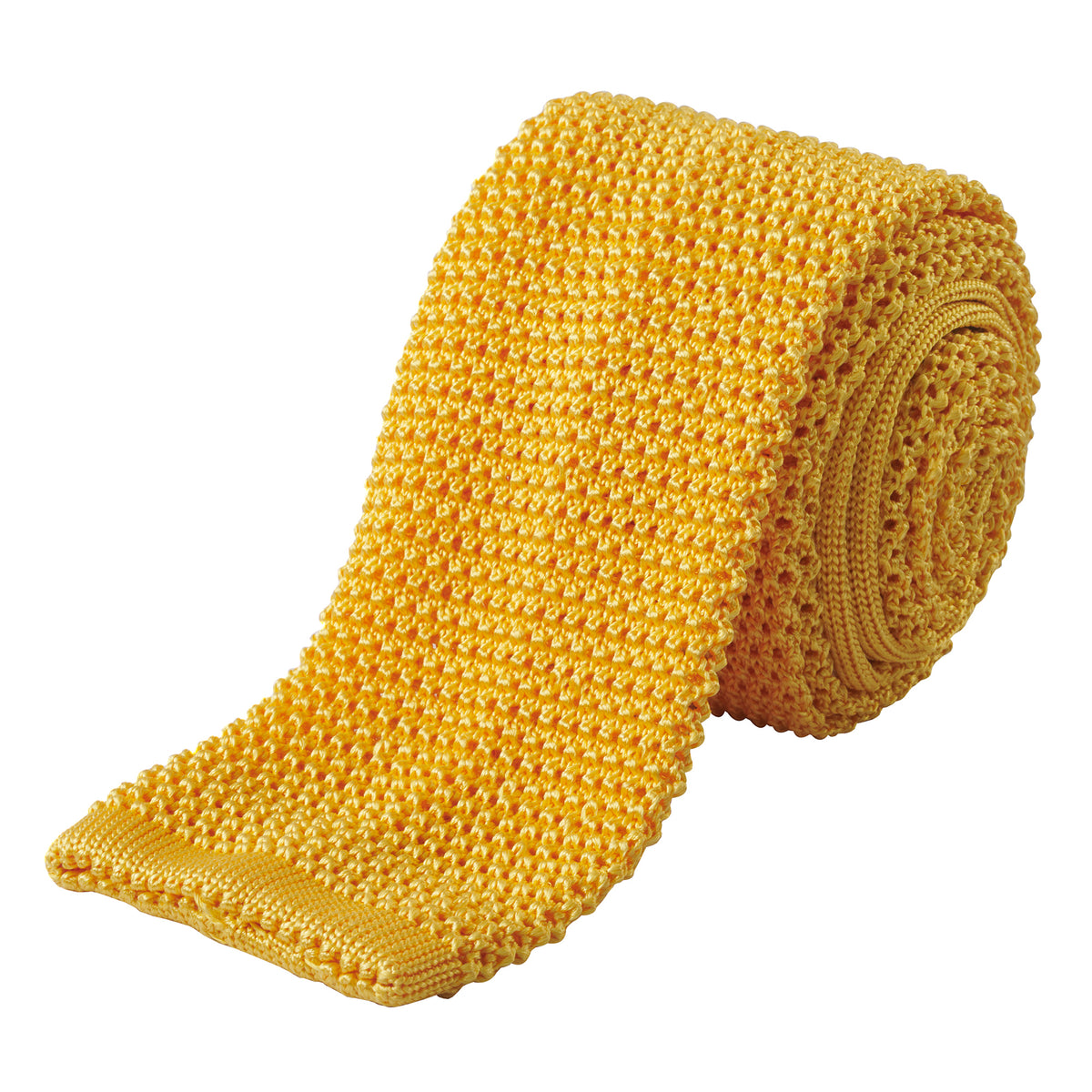 Gold Heavy Silk Knitted Tie
