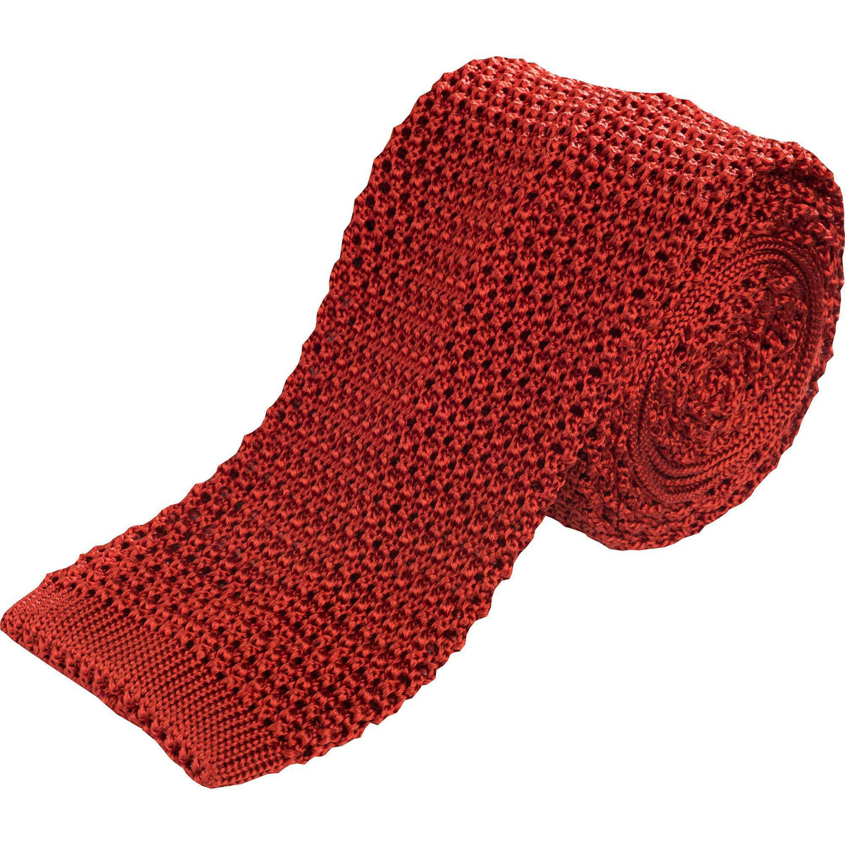 Rust Heavy Silk Knitted Tie