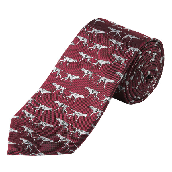 Wine Silent Pointer Silk Tie