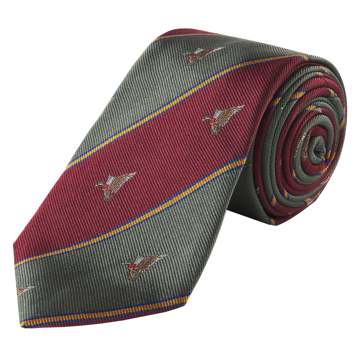 Wine Duck Club Woven Silk Tie