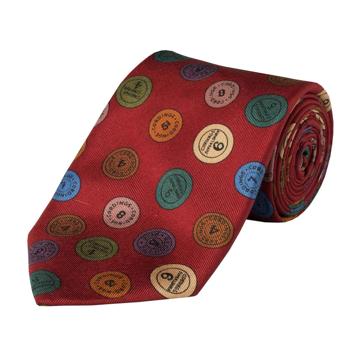 Burgundy 36oz Cartridge Cap Silk Tie
