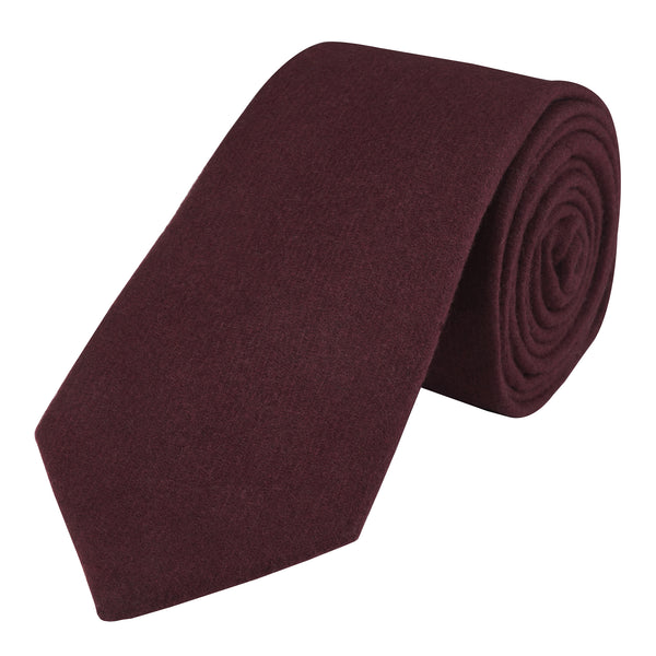 Red Rust Twill Cashmere Tie